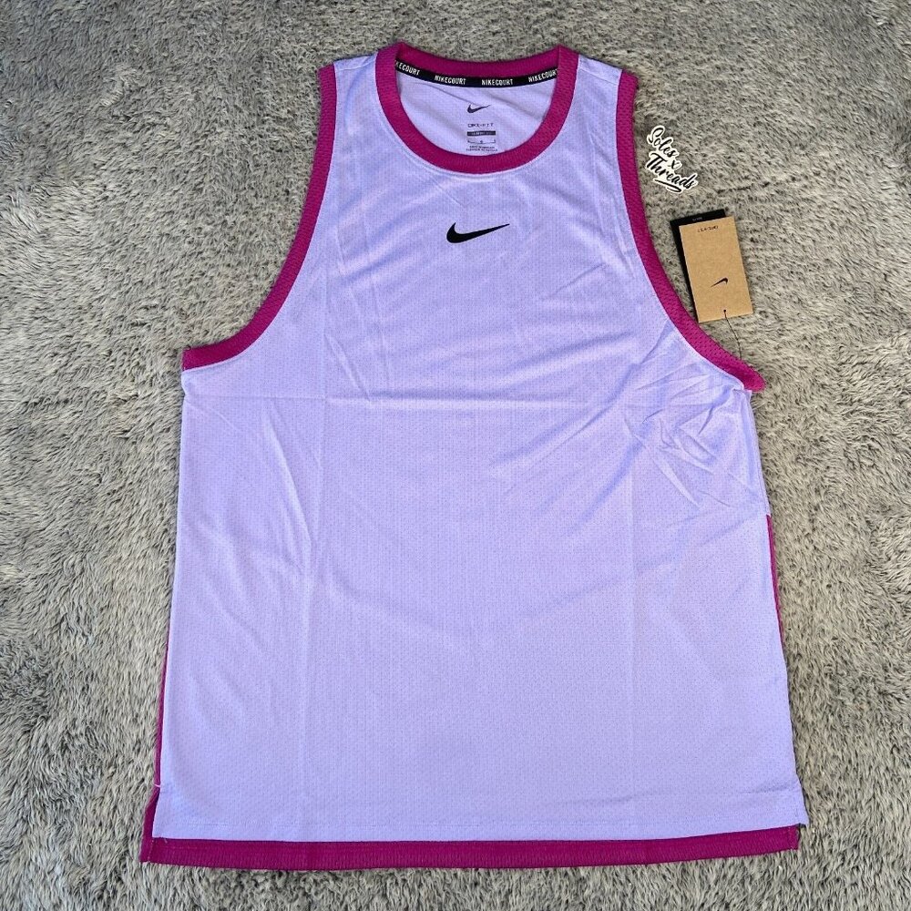 Nike Court Slam Carlos Alcarez Tennis Tank Top Size XL Men Purple FQ2027-580